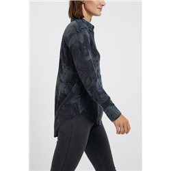 Camisa larga flores camuflaje