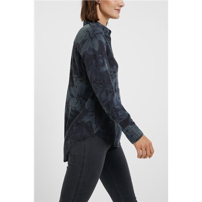 Camisa larga flores camuflaje