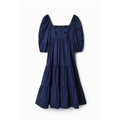 Vestido midi bordados