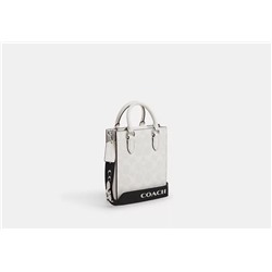North South Mini Tote In Signature Canvas