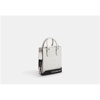 North South Mini Tote In Signature Canvas
