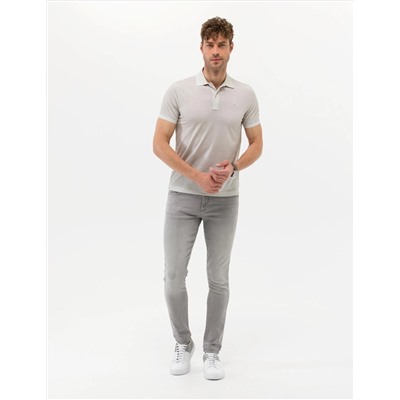 Açık Yeşil Slim Fit Dokulu Polo Yaka Tişört