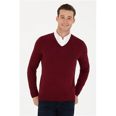 Erkek Bordo Basic Kazak