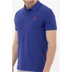 Erkek Mavi Basic Polo Yaka Tişört