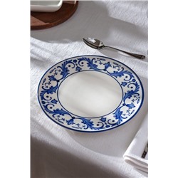Reve Bleu Nuit Servis Tabağı - 25 cm - Mavi/Beyaz