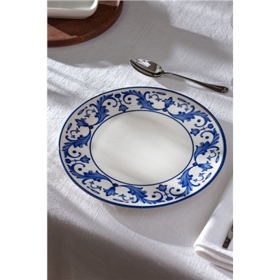Reve Bleu Nuit Servis Tabağı - 25 cm - Mavi/Beyaz