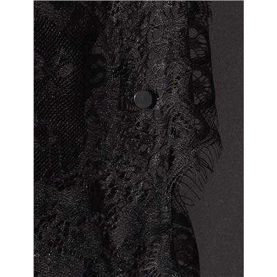 Блузка вечерняя из креп шифона с кружевом