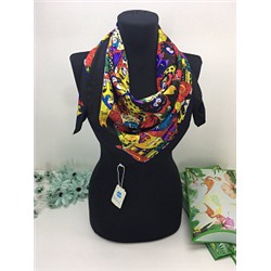 Платок женский с креативными кошками (90*90 см.) арт. 258455