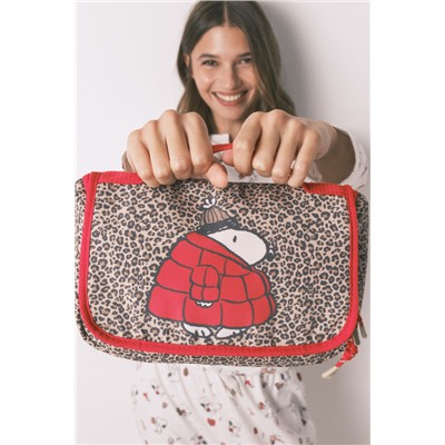 Neceser mediano percha animal print Snoopy