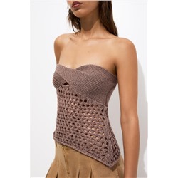 Top bandeau Punto calado
