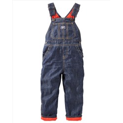 Fleece-Lined Denim Overalls