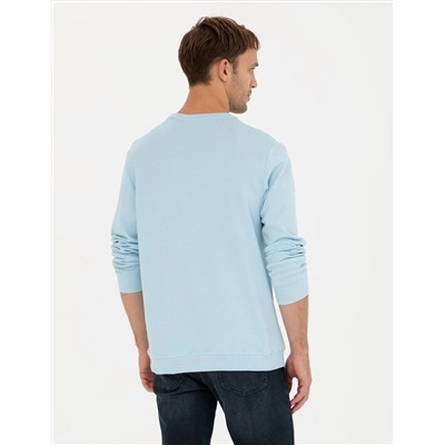 Açık Mavi Regular Fit Sweatshirt