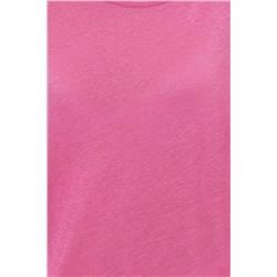 Kadın Pembe Bisiklet Yaka Kolsuz Tişört