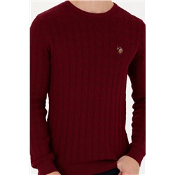 Erkek Bordo Basic Kazak