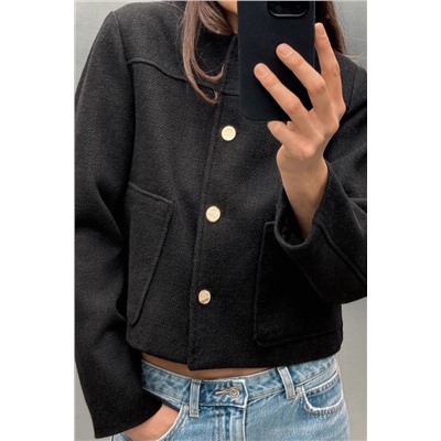 SHORT ROUND NECK JACKET