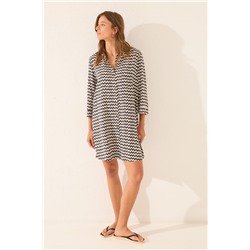 Camisola corta estampado zig zag