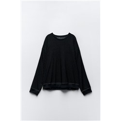 STRIPED SWEATSHIRT WITH CONTRAST BACK