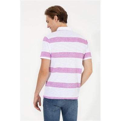 Erkek Menekşe Polo Yaka Tişört