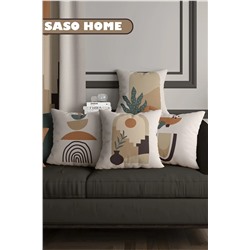 SasoHome Ethnic African Surrealist - (her Koltuğa Uygun) 3d Dijital Baskılı Kaliteli Yastık - Kırlent Kılıfı SH-1005