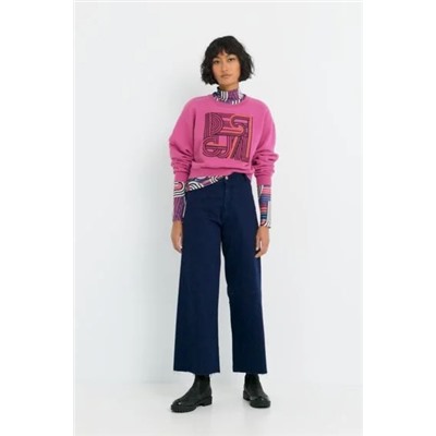 Sudadera felpa lisa bordados