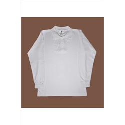 Beberium Kids Beyaz Polo Yaka Okul Sweatshirt 249070