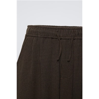 STRAIGHT CHECKED TROUSERS