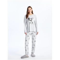 LC Waikiki Bisiklet Yaka Mickey Mouse Baskılı Uzun Kollu Kadın Pijama Takımı, LCW DREAM                                            
                                            Bisiklet Yaka Mickey Mouse Baskılı Uzun Kollu Kadın Pijama Takımı