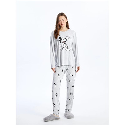 LC Waikiki Bisiklet Yaka Mickey Mouse Baskılı Uzun Kollu Kadın Pijama Takımı, LCW DREAM                                            
                                            Bisiklet Yaka Mickey Mouse Baskılı Uzun Kollu Kadın Pijama Takımı