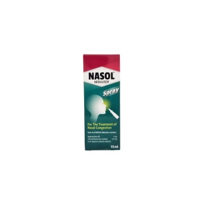Сосудосуживающий спрей при насморке / Nasol Nebuliser Spray For The Treatment Of Nasal Congestion 15 ml