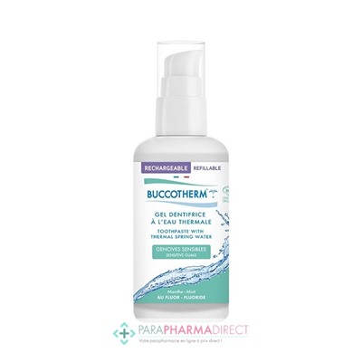 Buccotherm Gel Dentifrice Rechargeable à l'Eau Thermale Gencives Sensibles Menthe BIO 100ml