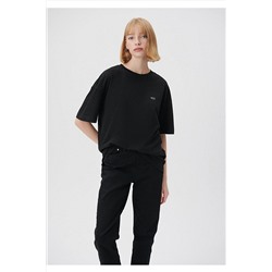 MaviAlfabe Baskılı Kadın Tişört Oversize / Geniş Kesim 1612096-900