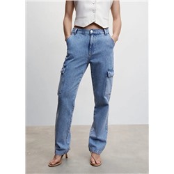 Jeans cargo bolsillos -  Mujer | MANGO OUTLET España