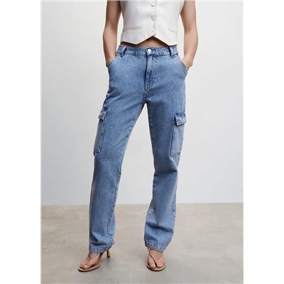 Jeans cargo bolsillos -  Mujer | MANGO OUTLET España