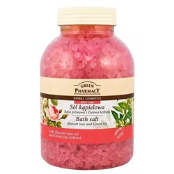 Соль для ванн Green Pharmacy с шиповником и зеленым чаем 1,3 кг