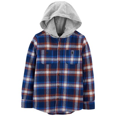 Hooded Flannel Shirt
