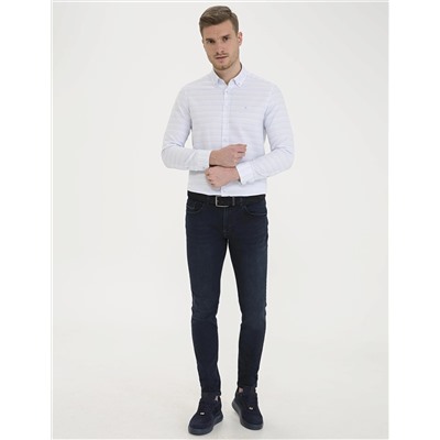 Açık Mavi Slim Fit Uzun Kollu Gömlek
