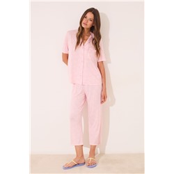Pijama camisero rosa Capri viscosa
