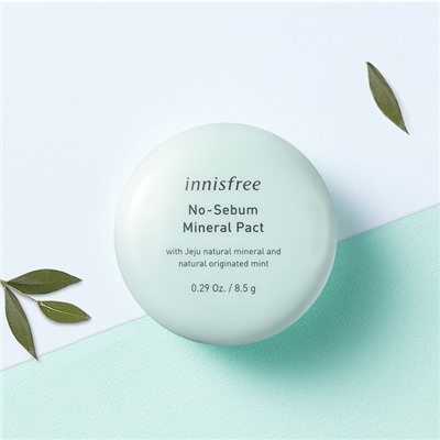 No-Sebum Mineral Pact, Бесцветная минеральная матирующая компактная пудра
