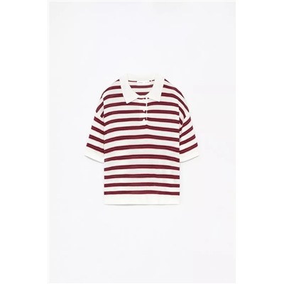 Knit polo shirt