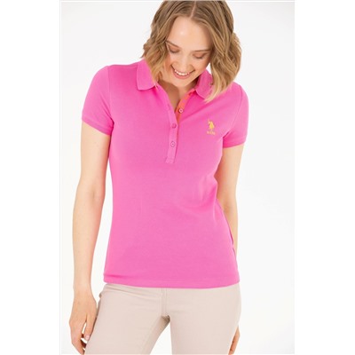 Kadın Pembe Basic Polo Yaka Tişört