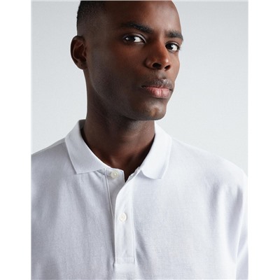 Piquet Polo, Men, White