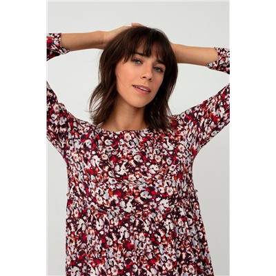 Vestido recto Burdeos