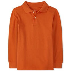 Boys Uniform Long Sleeve Pique Polo