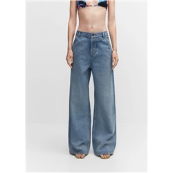 Jeans wideleg loose tiro bajo -  Mujer | MANGO OUTLET España