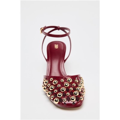 SLINGBACK HIGH HEELS WITH STUDS