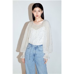 Blusa de seda Crudo
