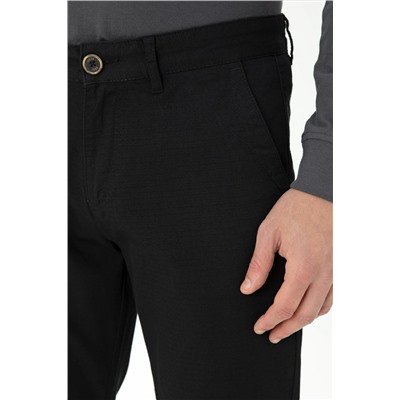 Erkek Siyah Kanvas Pantolon