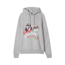 Sudadera Din Djarin y Yoda Star Wars - Gris claro jaspeado