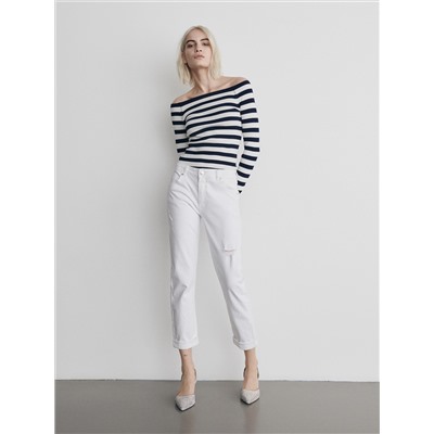 Stretch-Jeans im Boyfriend-Fit