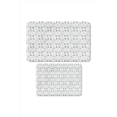 Monnhein Sevimli Baskılı 2'li Banyo Paspası Seti - Kaymaz Tabanlı, Makinada Yıkanabilir, 50x80cm Ve 40x60cm WF-TKMBP-3C3H